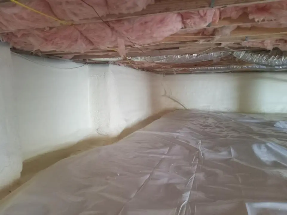 Crawl space encapsulation with closed-cell spray foam for Spray Foam Roofing in Revere